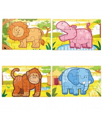 4 in 1 Puzzle Box - Jungle Animals